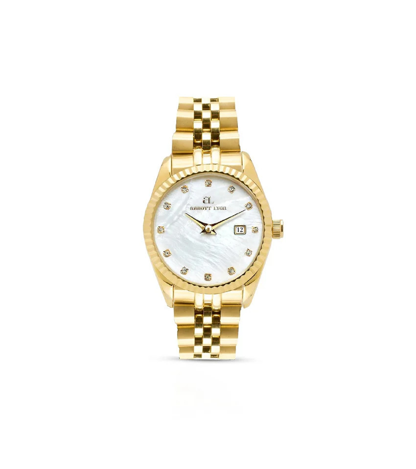 Mini Gold Pearl Link Belgravia 30 Watch | Abbott Lyon