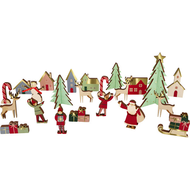 Festive Village Wooden Advent Calendar | Maisonette