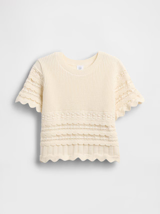 Baby & Toddler Scalloped Mixed-Stitch Sweater | Gap (US)