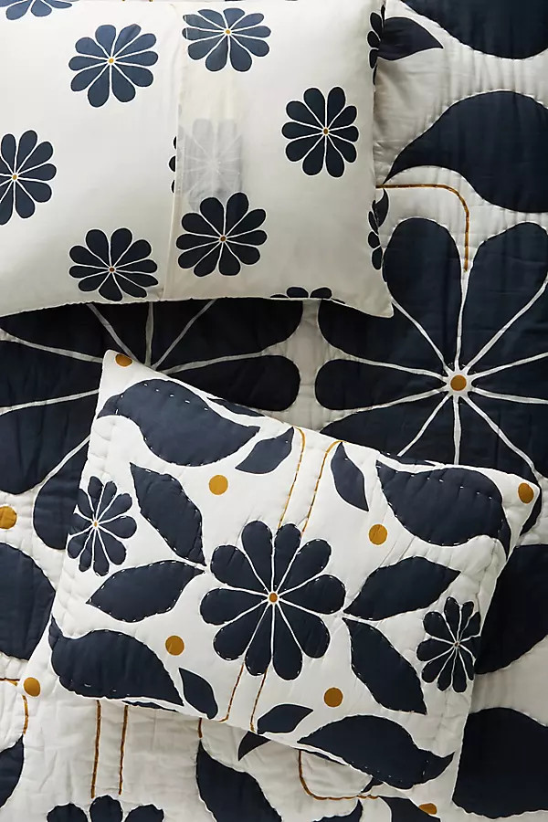 McKenzie Parrott Cotton Floral Printed Shams, Set of 2 | Anthropologie (US)