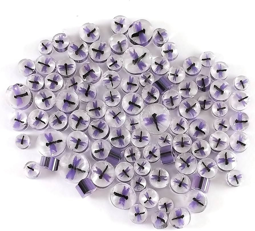 Dragonfly Murrine 33105 Purple, Black, and Clear Millefiori COE 90 Glacial Art Glass | Amazon (US)