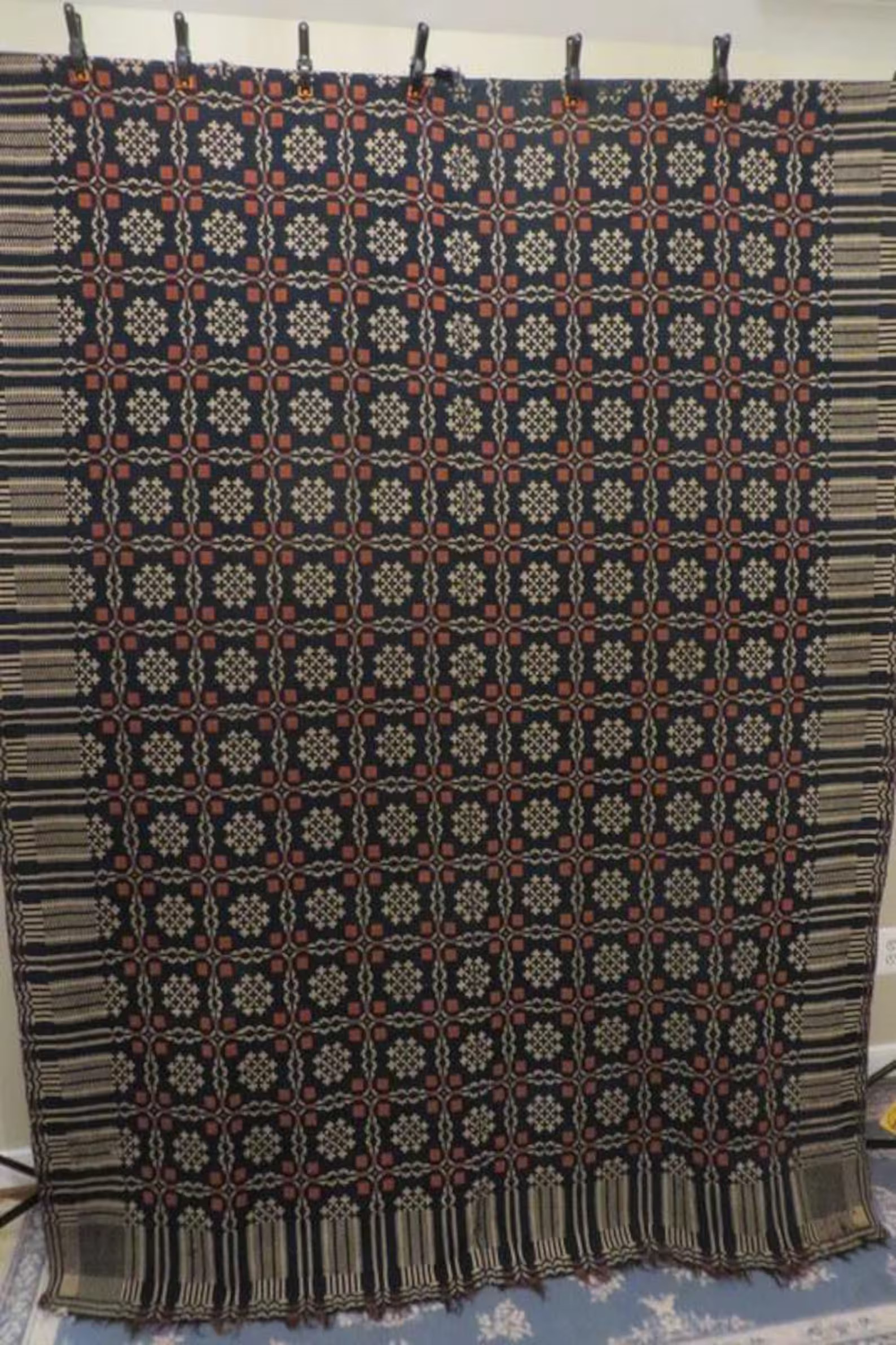 Coverlet Antique OVERSHOT Wool Blanket - Heavy Blanket - Center Seamed, Woven Overshot Antique Co... | Etsy (Global)