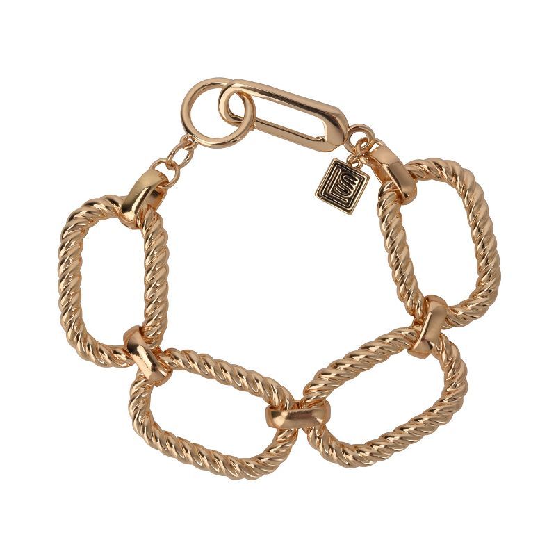 Laundry by Shelli Segal Gold Tone Ribbed Link Bracelet | Target