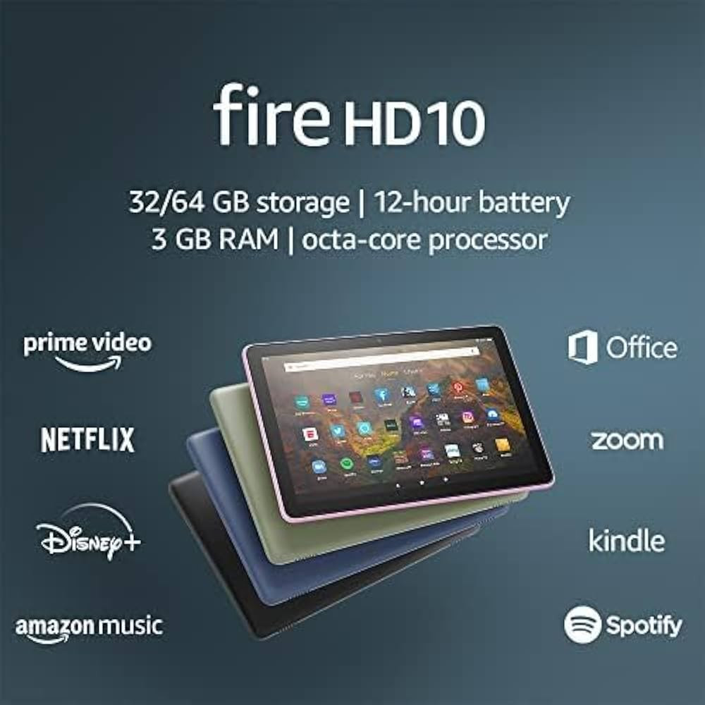 Amazon Fire HD 10 tablet, 10.1", 1080p Full HD, 32 GB, (2021 release), Black | Amazon (US)