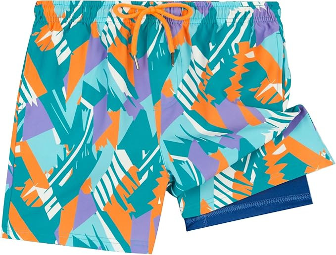 Boys Swim Trunks with Compression Liner Toddler Swimsuit | Amazon (US)