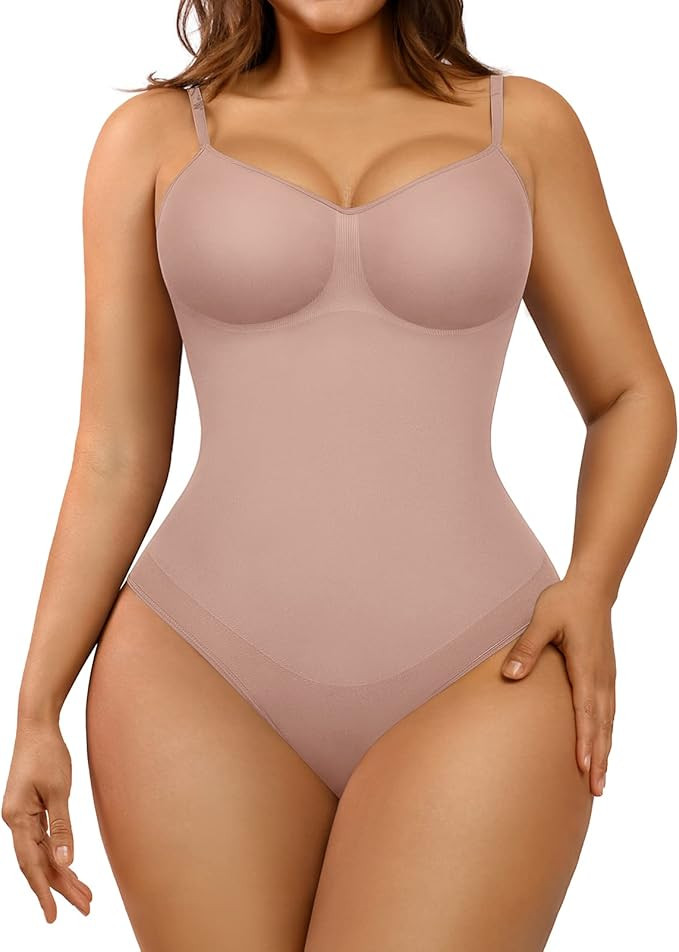 FeelinGirl Shapewear for Women Tummy Control Full Bust Body Shaper Bodysuit Butt Lifter Thigh Sli... | Amazon (US)