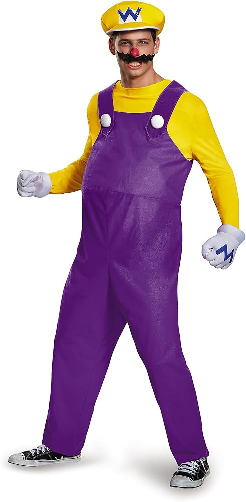 Disguise Men's Plus-Size Super Mario Wario Deluxe Costume | Amazon (US)