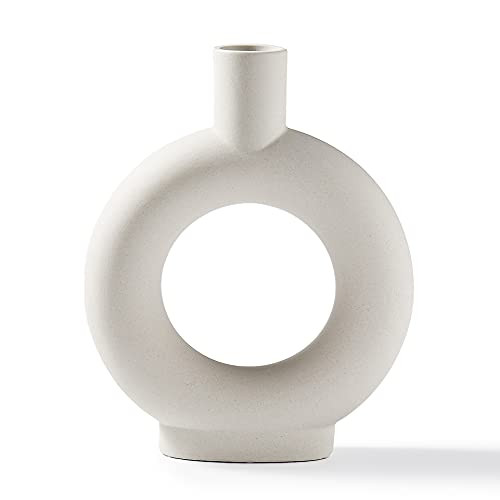 Eastern Rock White Ceramic Vase Modern Minimalist Abstraction Vase,for Centerpieces,Kitchen,Office,  | Amazon (US)