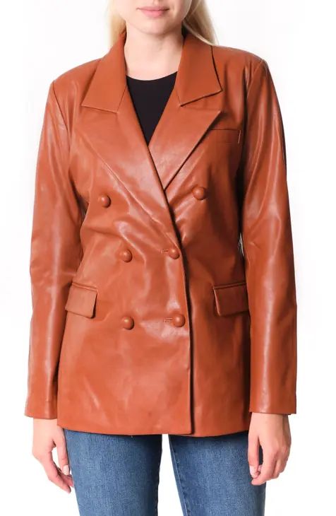 The Nightingale Faux Leather Blazer | Nordstrom
