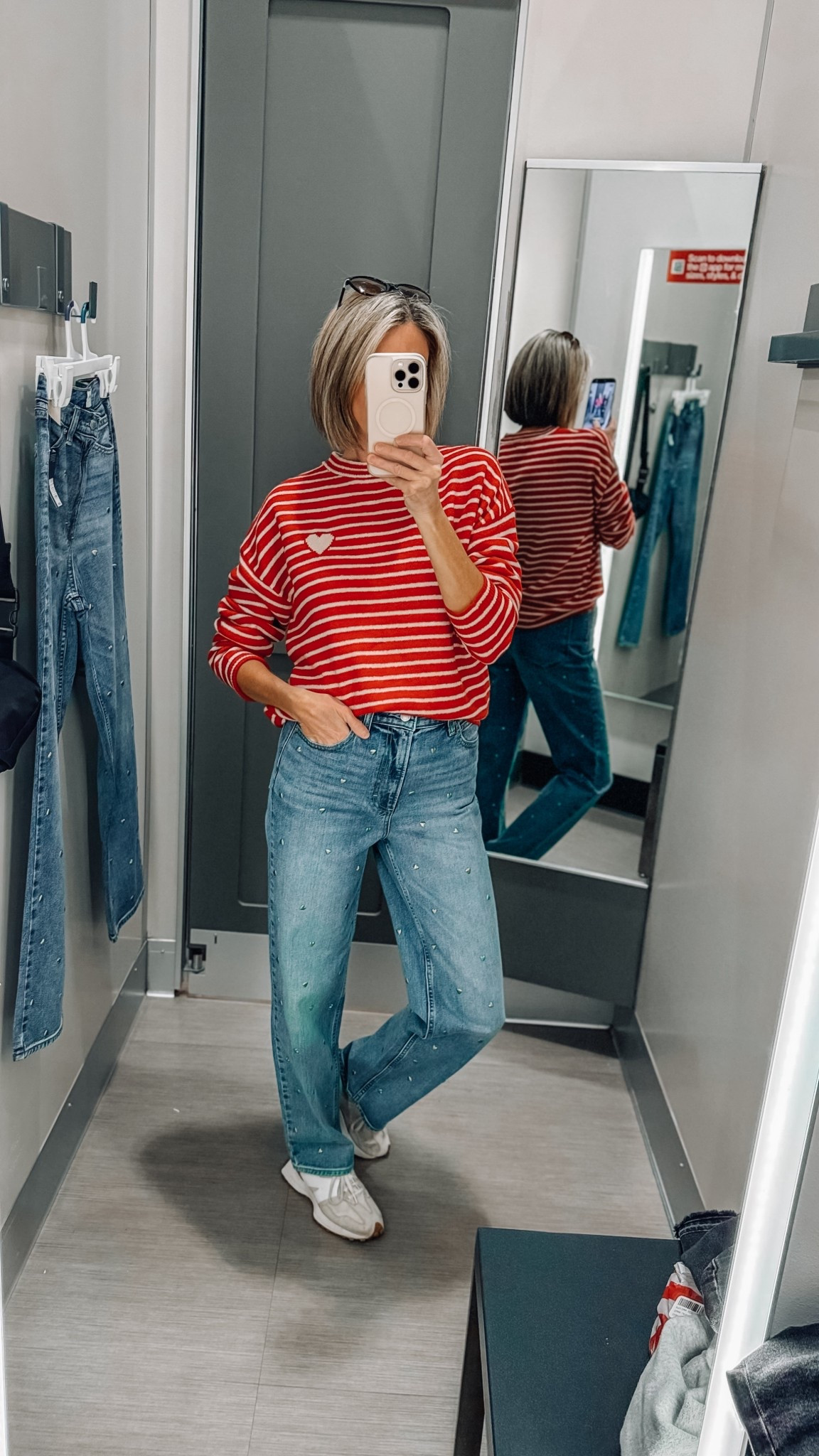 Valentine’s Day outfit idea ❤️ How fun are these heart studded jeans! Straight leg Wearing a size 6. Soft striped heart sweater wearing a small.

Target finds 


#LTKSeasonal #LTKValentine #LTKootd
