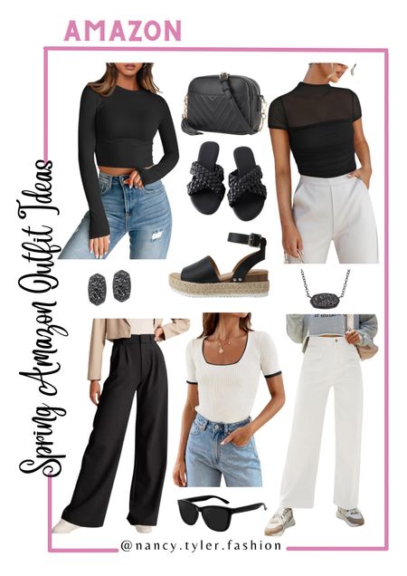 Amazon spring and summer outfit ideas. 🖤🤍 Black and white looks  

#LTKWorkwear #LTKStyleTip #LTKFindsUnder50
