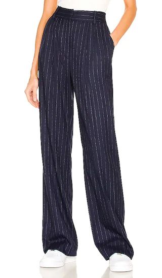 The Favorite Pant in Navy Pinstripe | Revolve Clothing (Global)