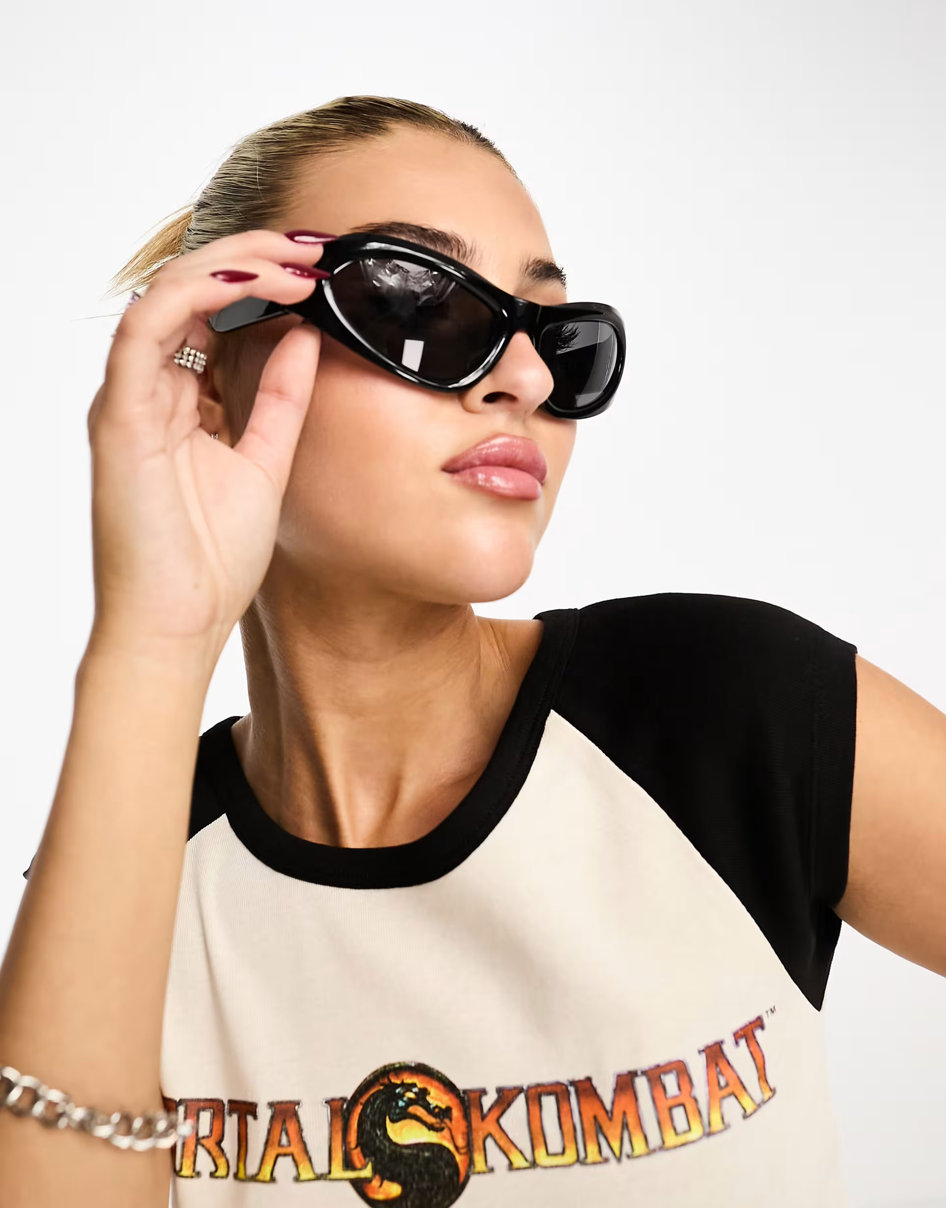Weekday Rush square visor sunglasses in black | ASOS (Global)