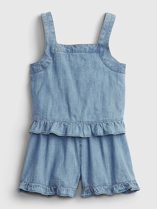 Toddler Denim Ruffle Romper | Gap (US)