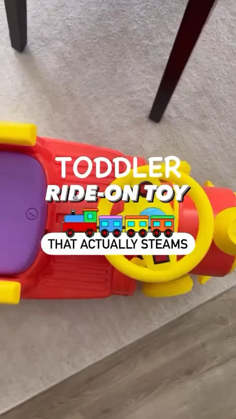 Toddler ride-on toy train that actually steams 🥺💨🚂📽️✨💖

Cocomelon / baby / kids / girls / boys / fun / outdoor / indoor / play / Walmart / mom 

#LTKunder100 #LTKbaby #LTKkids