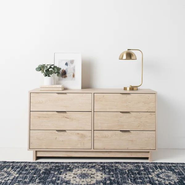 Altie 6 Drawer 52.75'' W Double Dresser | Wayfair North America