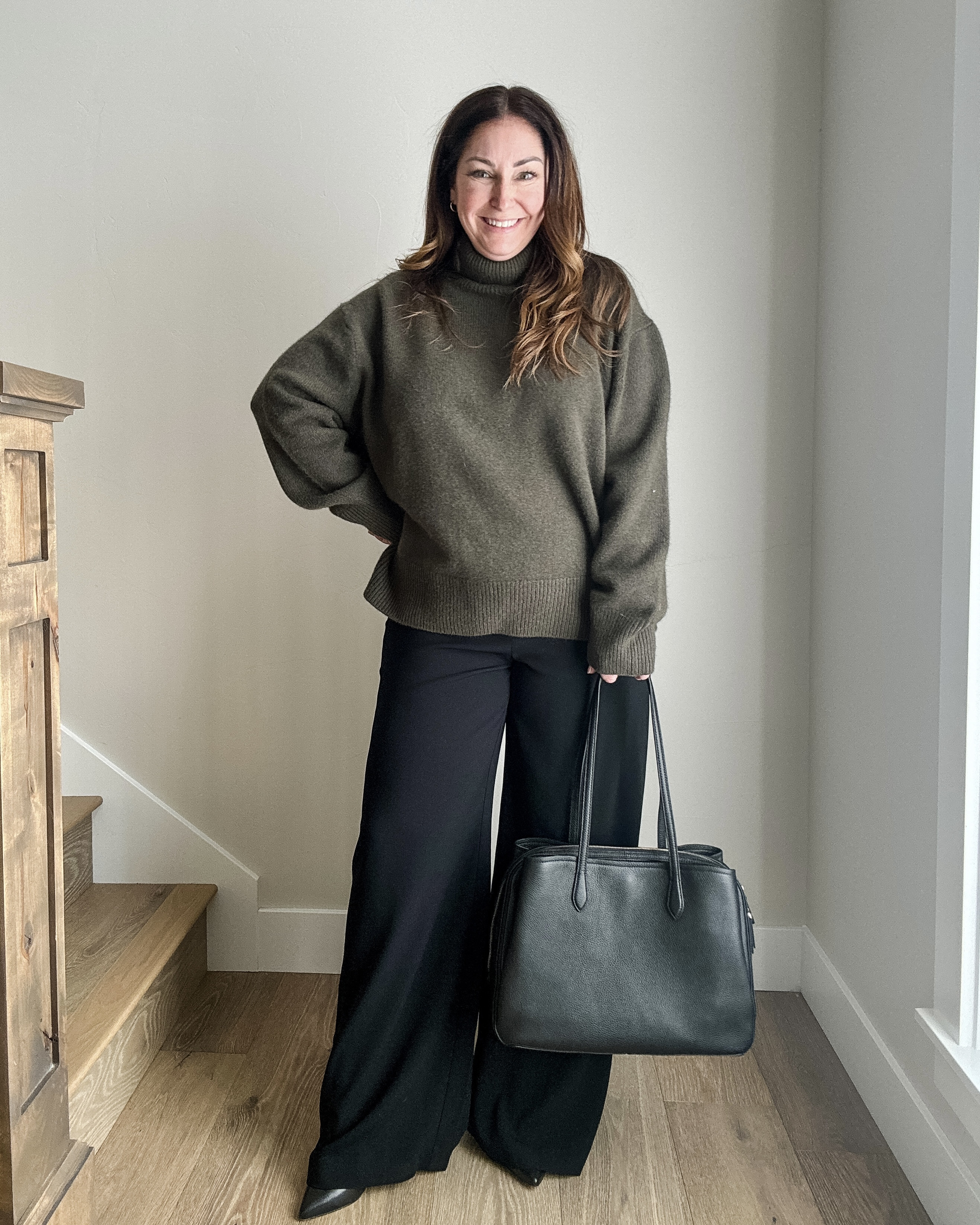 Aritzia Black Friday Sale now up to 50% off  heavyweight cashmere sweater and wide leg pant outfit // Fit Tips: Sweater, L and Pants, L
#aritziafashion #workwearpants #oversizedsweater #winterlook #midsizestyle 

 

#LTKWorkwear #LTKSaleAlert #LTKCyberWeek