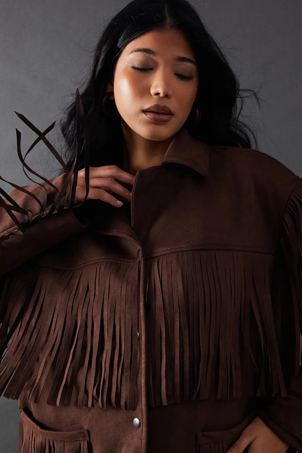 Suedette Western Fringed Jacket | boohoo (US & Canada)