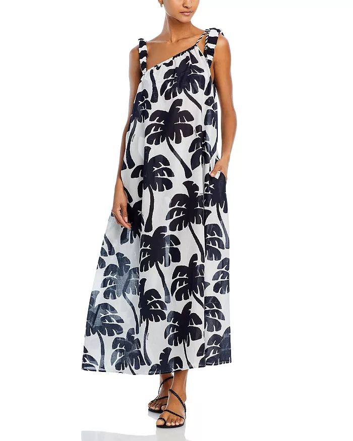 Coconut Tree Print Cotton Maxi Swim Cover-Up | Bloomingdale's (US)