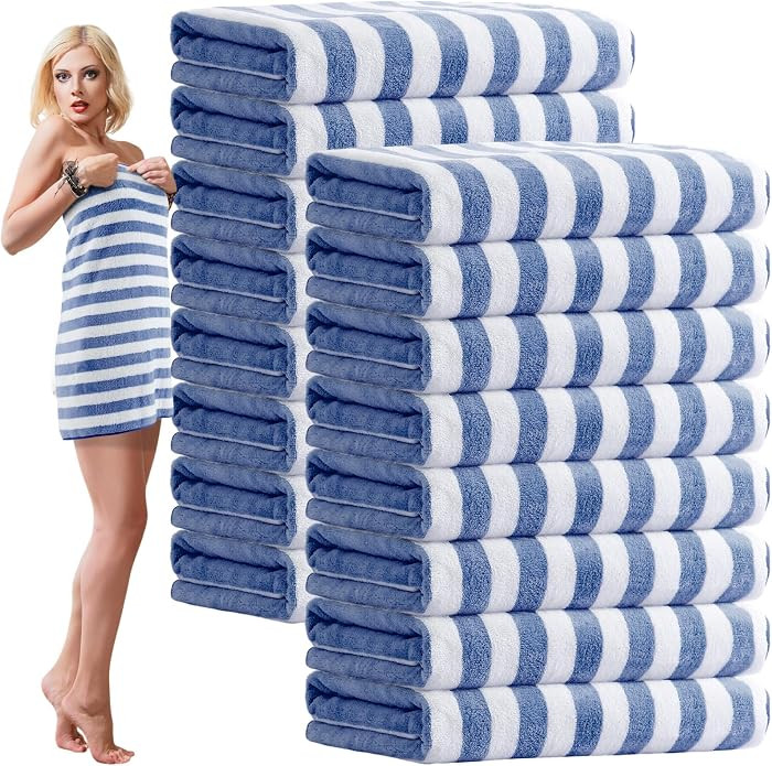 16 Pack Microfiber Bath Towels Bulk 27'' x 60'' Oversized Size Bath Towel Highly Absorbent Extra ... | Amazon (US)