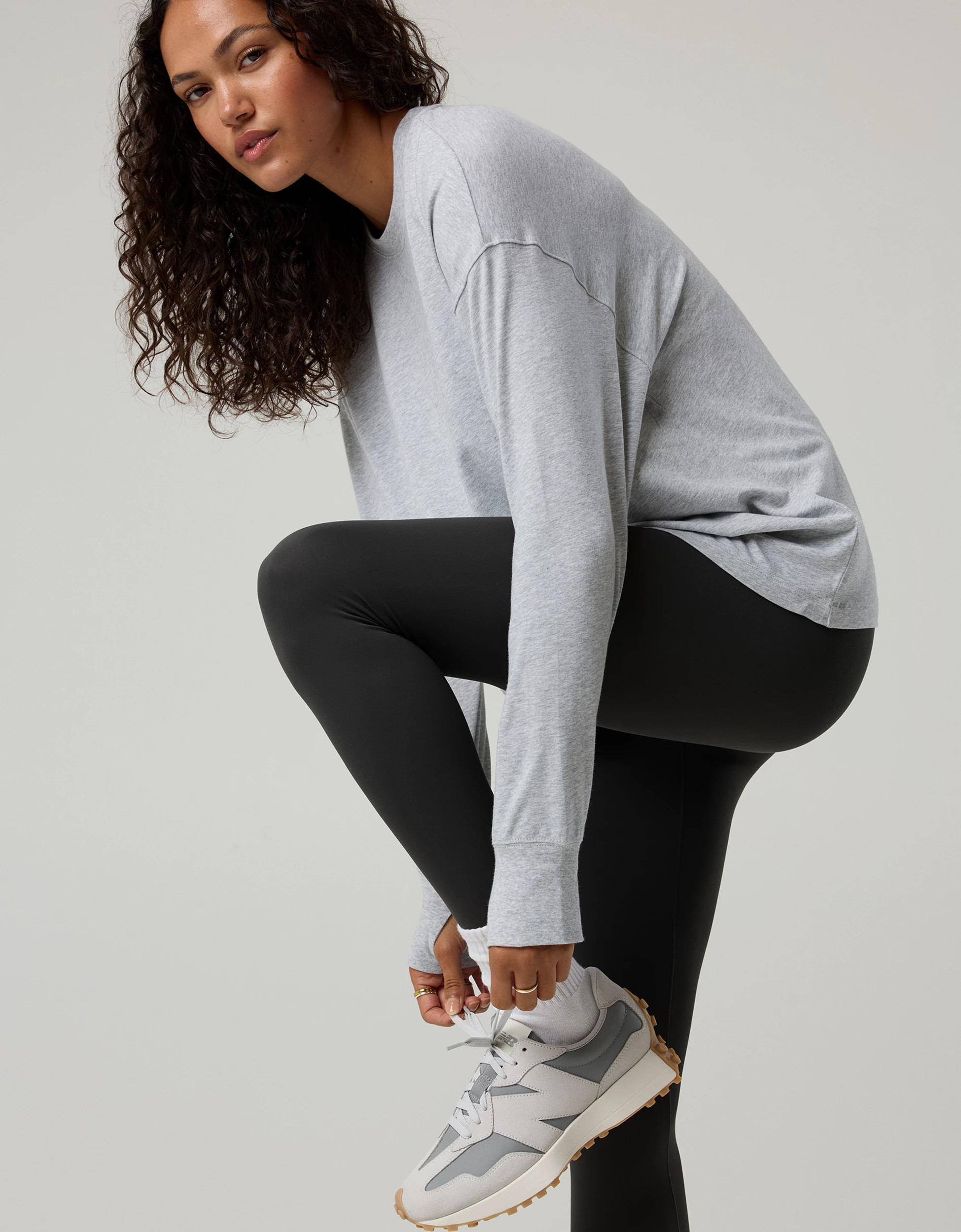 OFFLINE By Aerie Let's Stretch Long Sleeve Boyfriend T-Shirt | Aerie
