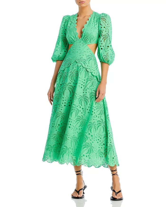 Cotton Eyelet Midi Dress | Bloomingdale's (US)