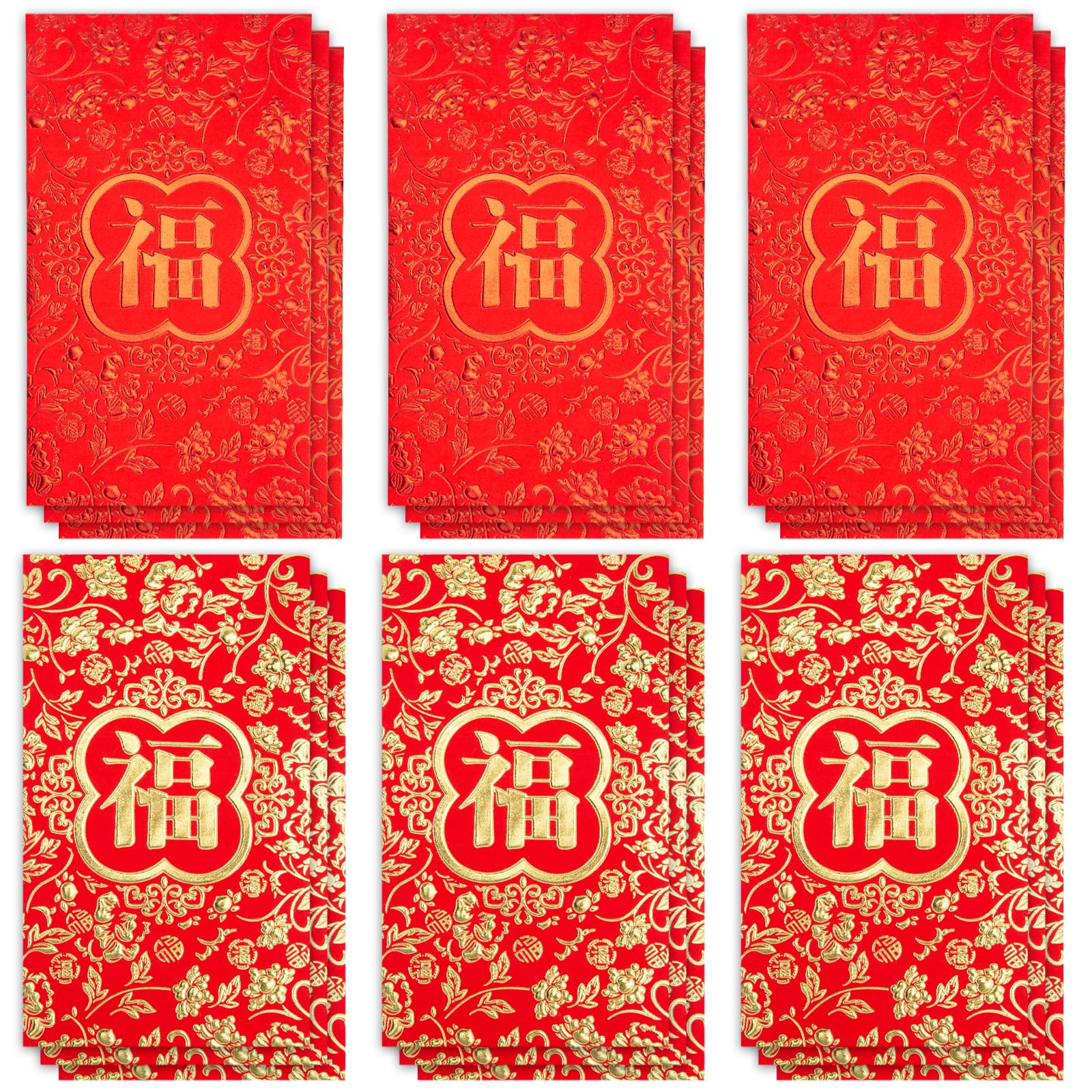 VGOODALL Chinese New Year Red Envelopes, 2026 Hong Bao Red Packets Lucky Money Gift Envelopes for... | Amazon (US)
