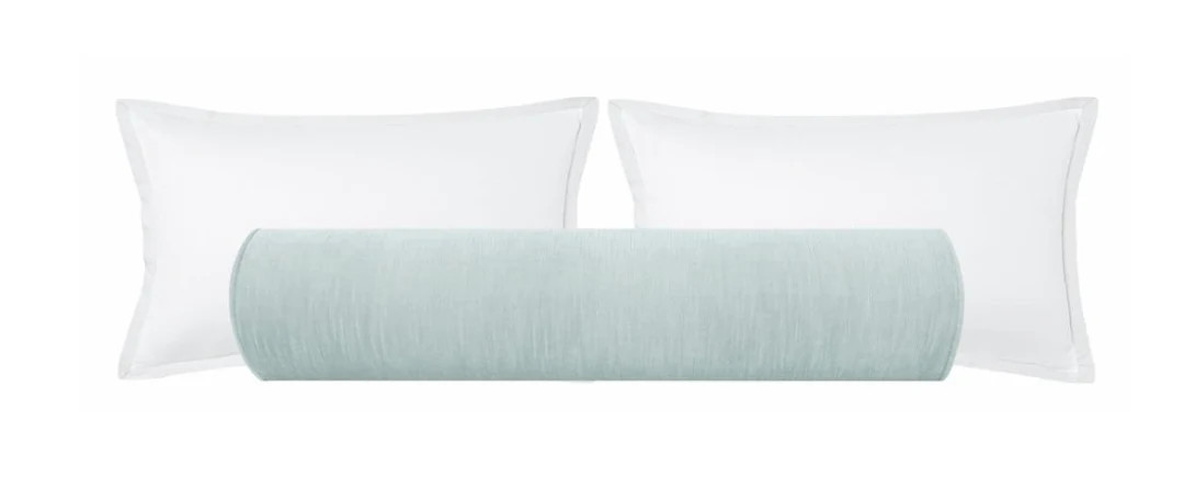 The Bolster : Strie Velvet // Spa Blue  Velvet Bolster  Blue - Etsy | Etsy (US)