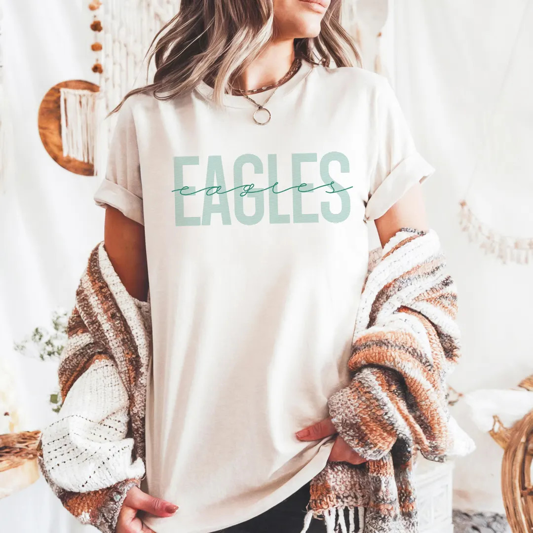 Comfort Colors Eagles T-shirt, Eagles Shirt, Unisex Ivory Eagles Tee, Vintage Inspired Eagles Tsh... | Etsy (US)