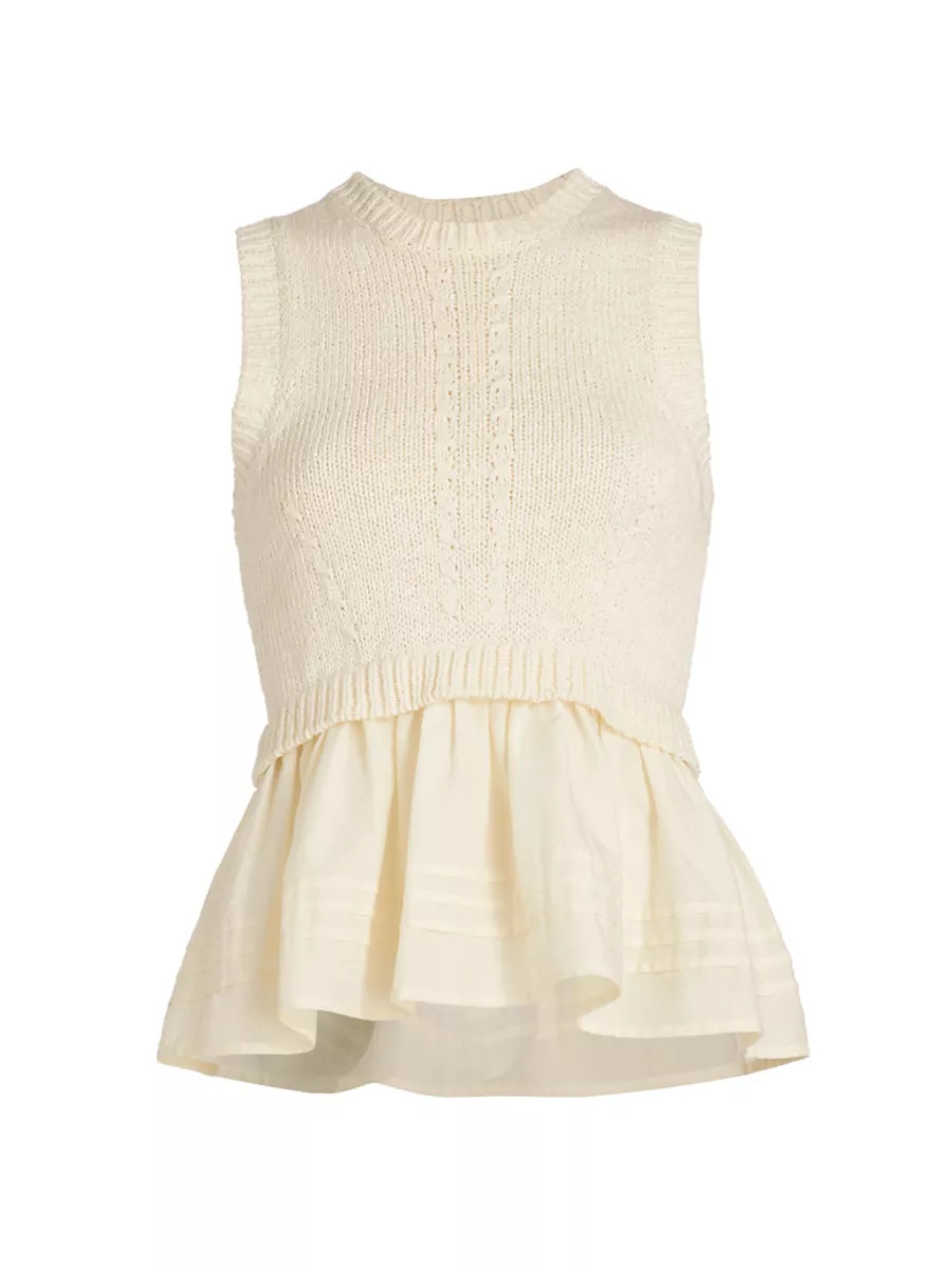 Edda Fitted Knit Peplum Top | Saks Fifth Avenue