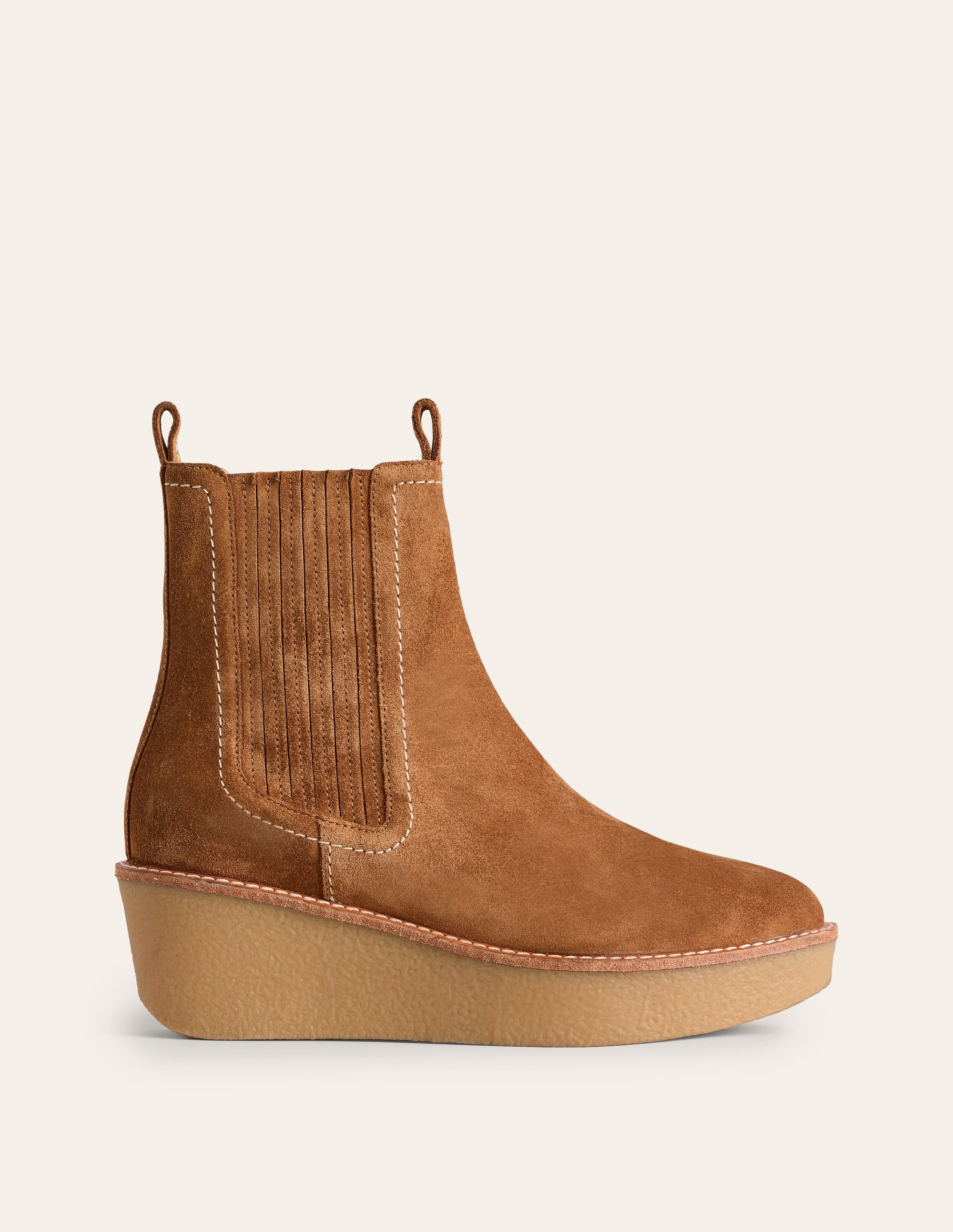 Wedge Ankle Boots-Tan | Boden (US)