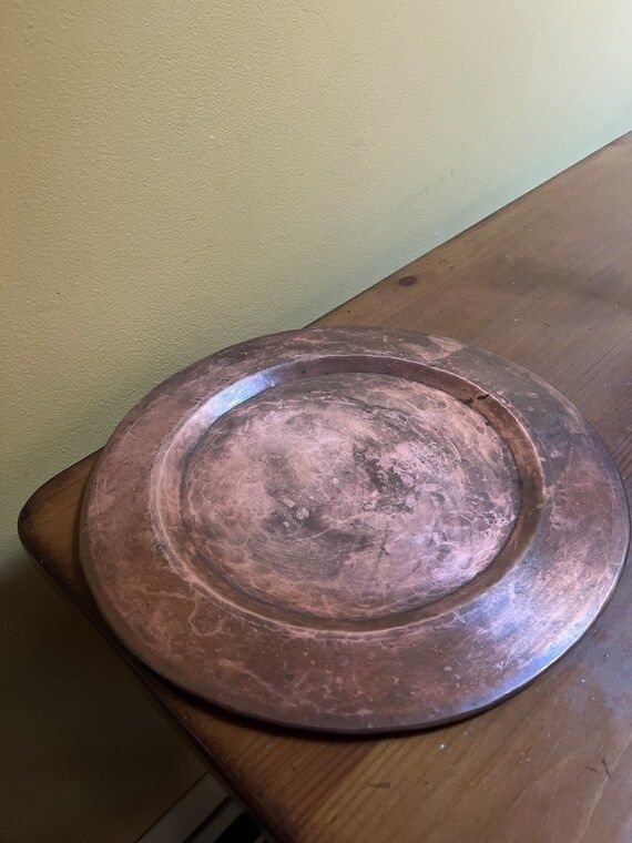 Vintage Large Copper Tray - Hand Hammered Copper Plate | Etsy (US)
