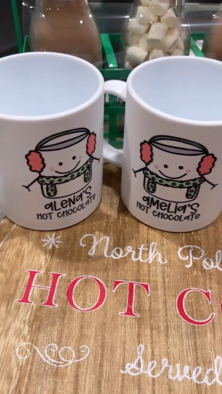 Elf on the shelf idea💚 the tray and hot cocoa outfit are from Target last season so I linked similar. Love these shatterproof mugs. personalized mugs for hot cocoa, custom kids name, custom cups, elf ideas, elf outfits, elf Christmas

#LTKHoliday #LTKSeasonal #LTKfamily