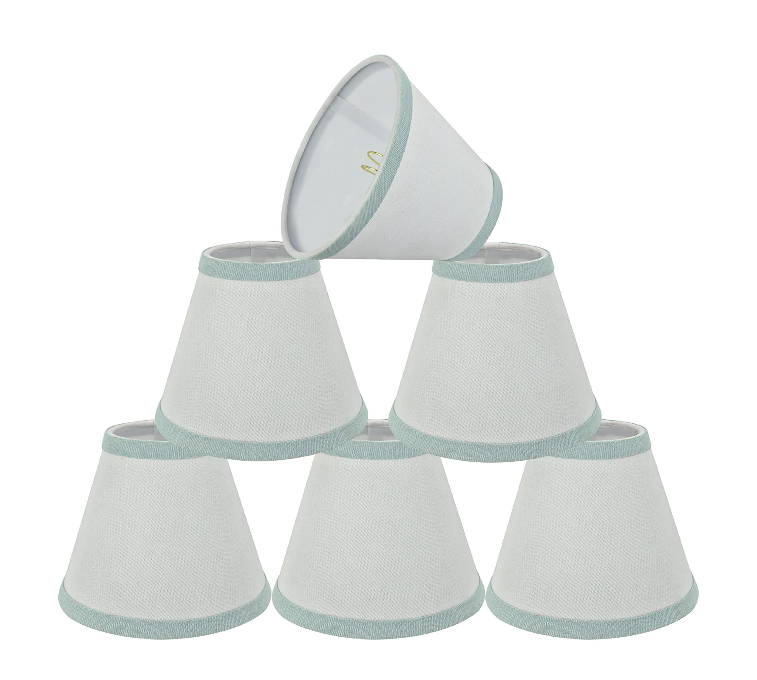 Aspen Creative 32044-6A, Hardback Empire Clip-On Chandelier Lamp Shade, White, 3" Top x 6" Bottom... | Amazon (US)