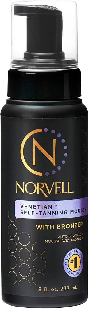 Norvell Venetian Sunless Self Tanner Mousse with Bronzer, 8 Fl Oz - Instant Self Tanning - Natura... | Amazon (US)