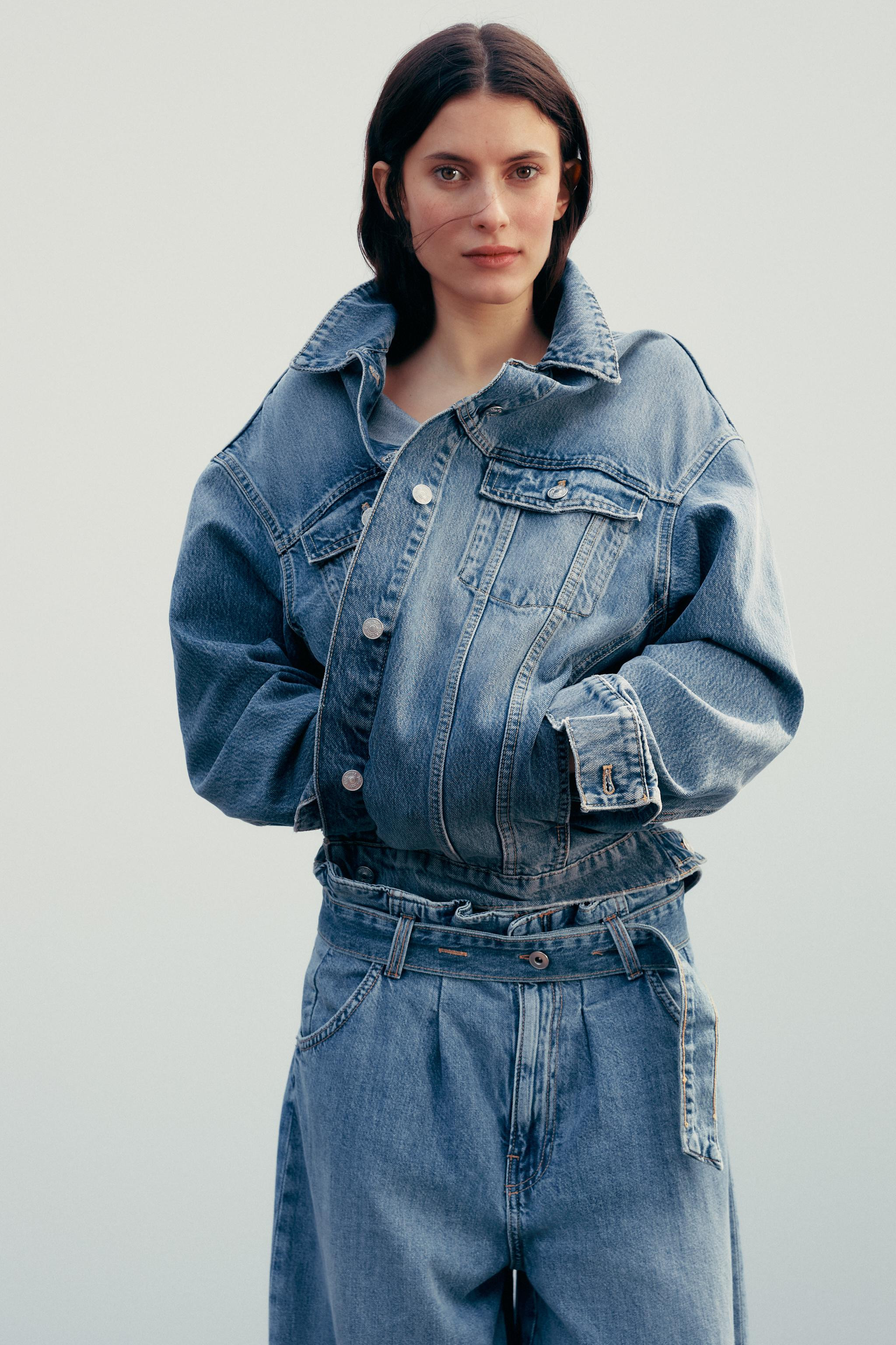 HIGH WAIST - PAPERBAGHigh-waisted jeans with belt loops. Side pockets and back patch pockets. Sel... | Zara US