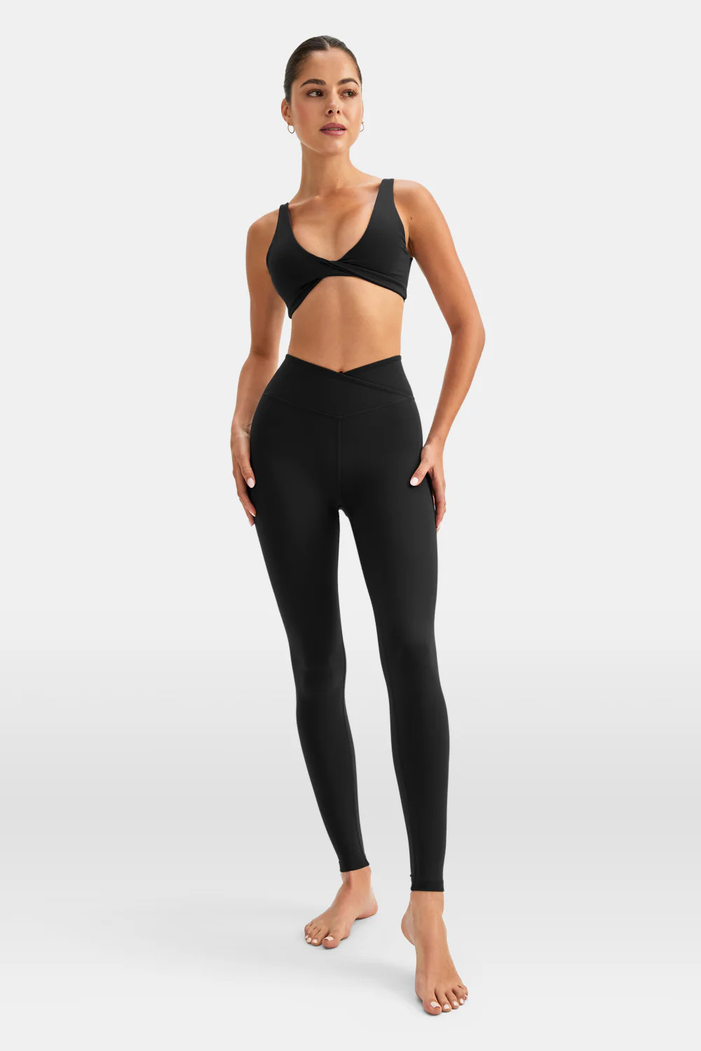 DayFlex Wrap High Waisted Leggings - Shadow Black | TALA | TALA (UK)