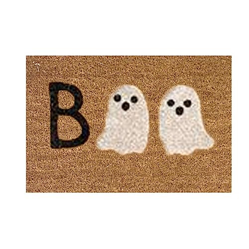 Halloween Coir Print Outside Door Mats for Front Door Hey Boo Happy Halloween Halloween Ghost Pumpkin Vampire Funny | Amazon (US)