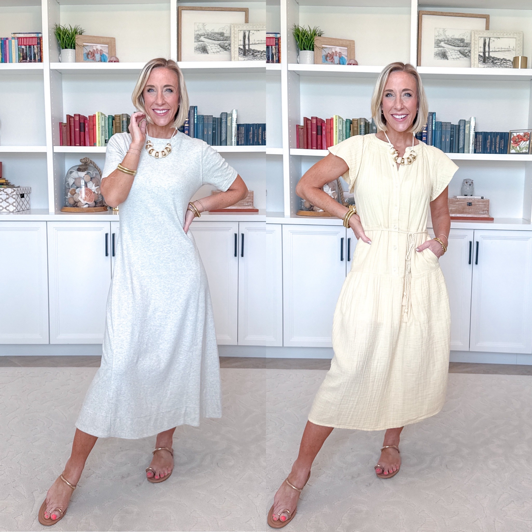Walmart - 5 dresses under $20:  Seamed Cotton Midi Dress - size XS. $15.98. 5 colors. Cotton Double Cloth Midi Dress w/ Short Flutter Sleeves - size XS. $19.98. 9 colors.
 

 

#LTKOver40 #LTKSeasonal