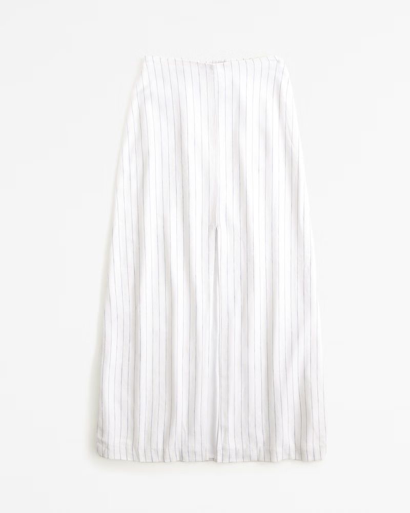 Women's Linen-Blend Front-Slit Maxi Skirt | Women's Clearance | Abercrombie.com | Abercrombie & Fitch (US)
