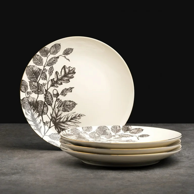 Thyme & Table 4-pack Stoneware Round Plate Set, Harvest - Walmart.com | Walmart (US)