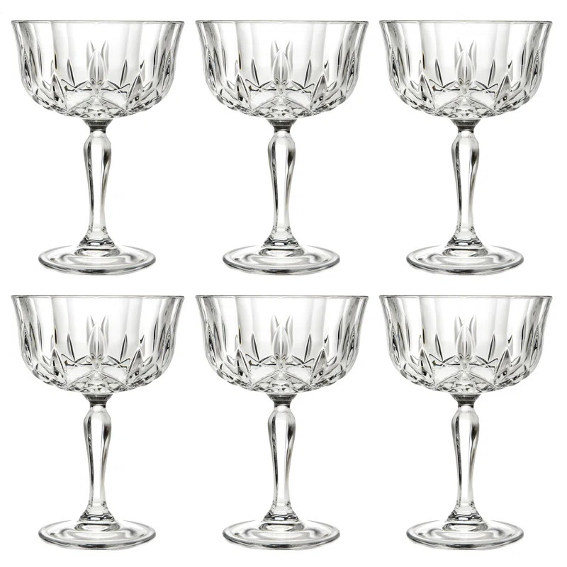 Everly Quinn Leire 6 - Piece 8.25oz. Glass Flute Glassware Set | Wayfair North America