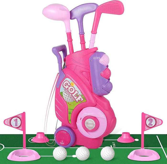 Liberry Toddler Golf Set for 2 3 4 Years Old Girls Boys, Upgraded Kids Golf Clubs Set with Golf C... | Amazon (US)