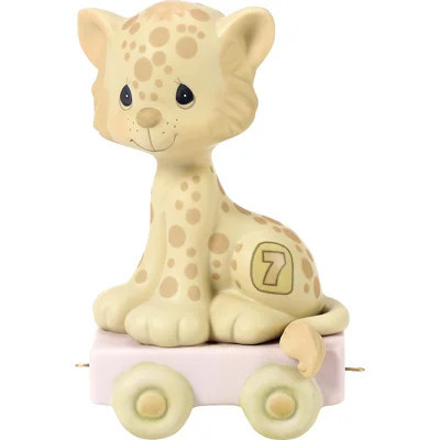 Precious Moments Birthday Train Leopard Smiling Age 7 Figurine 3.94 Inch | Wayfair North America