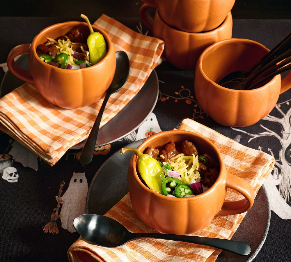 Pumpkin Stoneware Mugs | Pottery Barn (US)