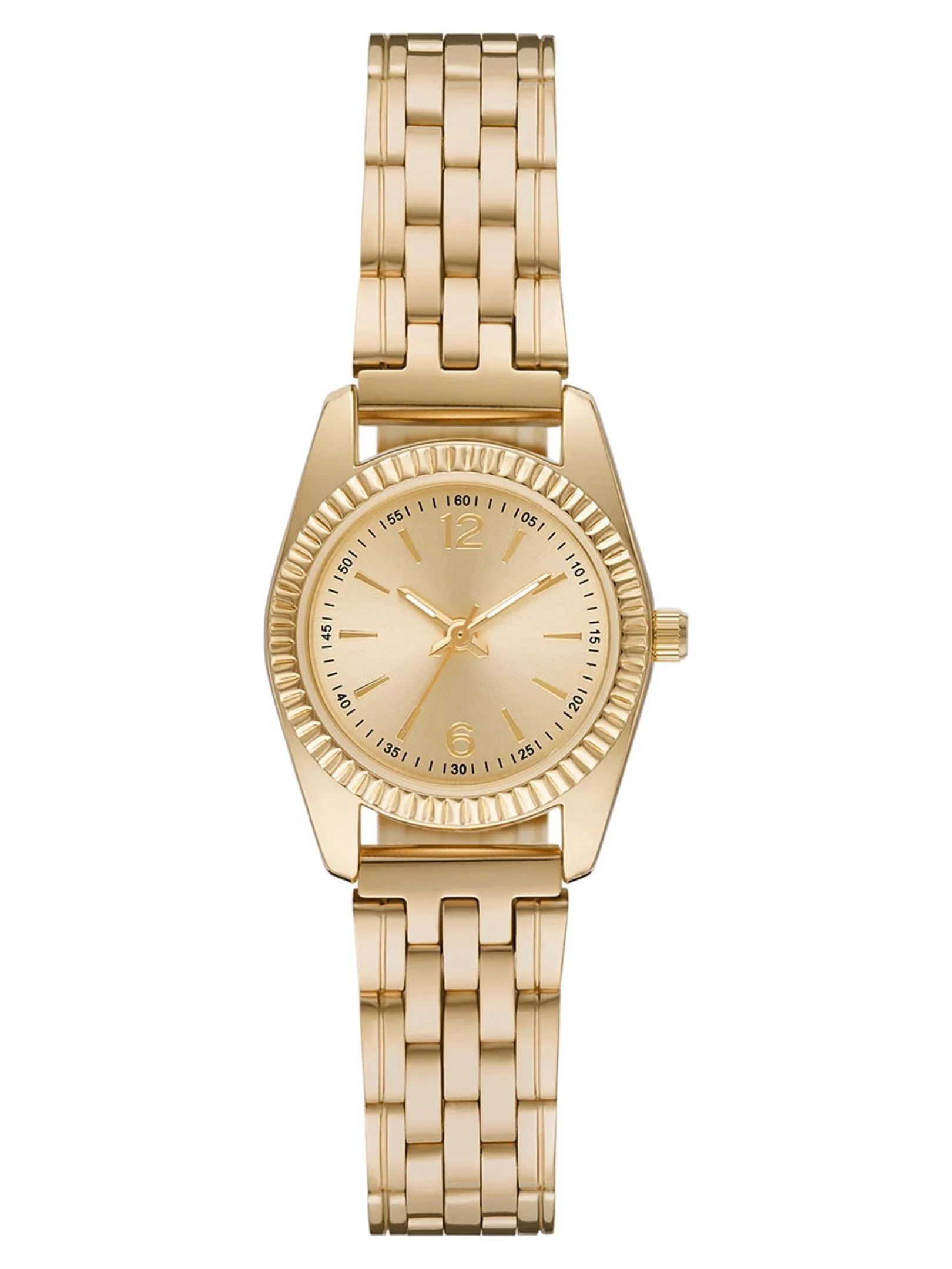 Time & Tru Women's Wristwatch: Gold Tone Bracelet Watch (FMDOTT079 | Walmart (US)
