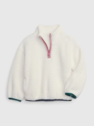 Toddler Sherpa Half-Zip Pullover Sweatshirt | Gap (US)