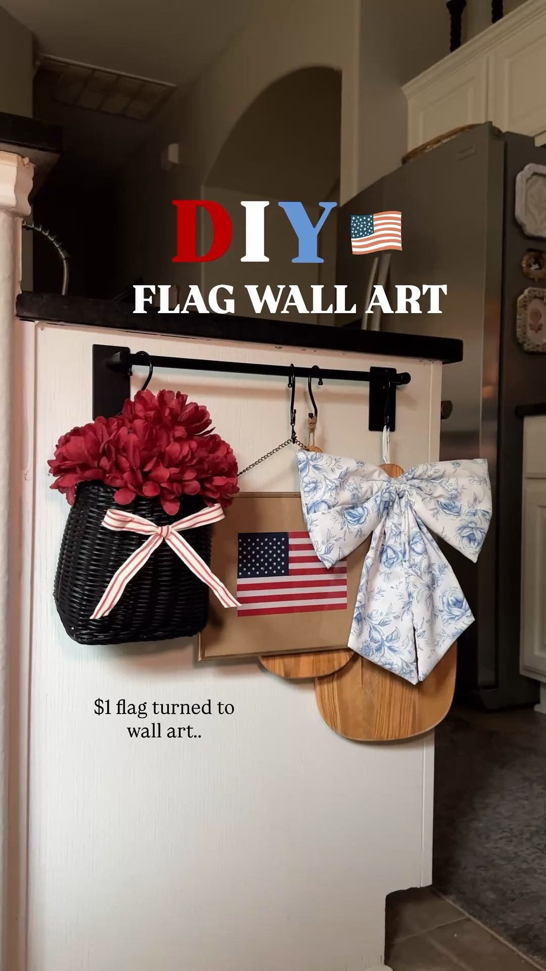 DIY Wall Art 🇺🇸
DIY that’s affordable and easy peasy—Right up my alley ! ♥️🤍💙🤌🏼
All you need is a cheap American flag (I got a pack of four for $3 from Walmart), then a frame (I already had), cut the flag off, and frame it! So easy! 🙌🏼🇺🇸😊 love making simple DIY home decor like this one! 💁🏻‍♀️

*you can add a gold chain or ribbon to the frame if you want to hang it that way! 😉

#diy #diyhomedecor #affordabledecor #wallart #diyart 

#LTKHome #LTKSeasonal #LTKSaleAlert