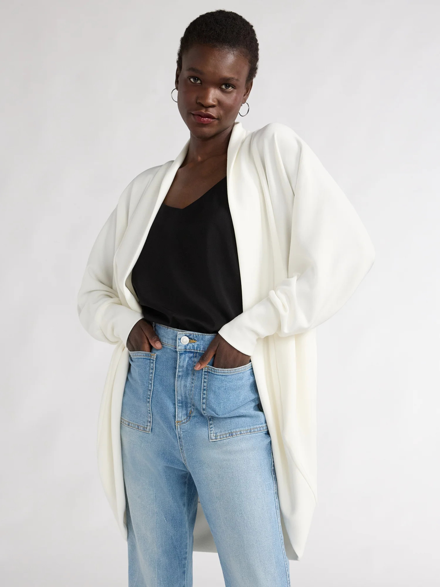 Scoop Women’s Ultimate ScubaKnit Cardigan, Sizes XS-XXL | Walmart (US)