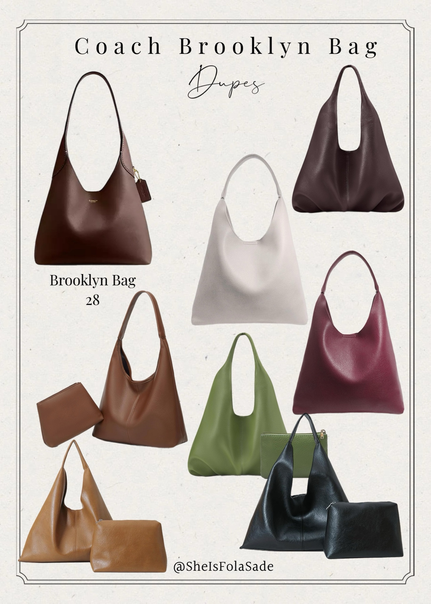 If you are loving the NEW coach Brooklyn bag! I found a few dupes. 

#LTKFindsUnder100 #LTKStyleTip #LTKItBag